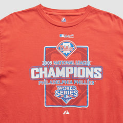 Philadelphia Phillies Majestic 2009 T-Shirt - Red - XL by Fanatics Real Vintage T-shirts