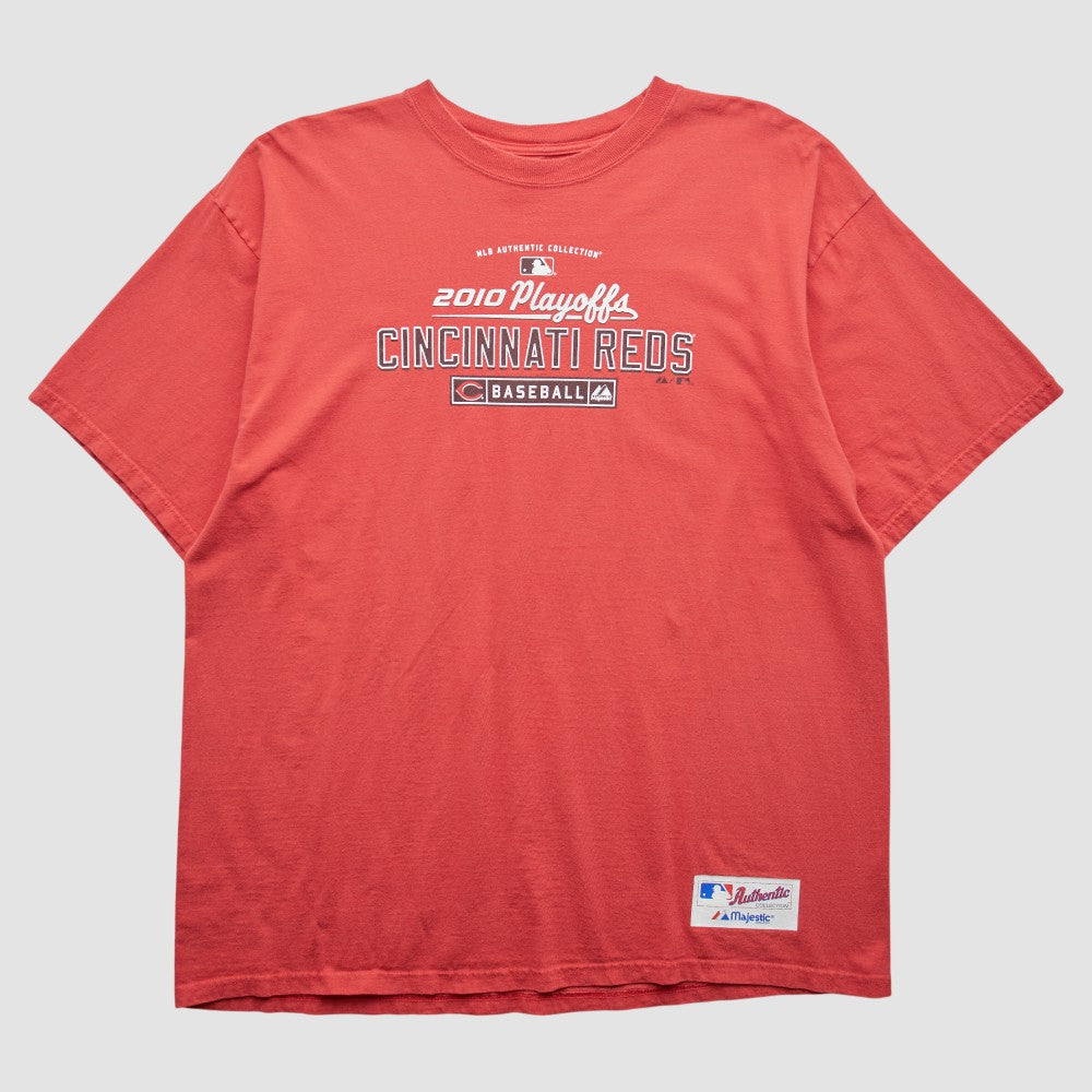 Cincinnati Reds Majestic 2010 T-Shirt - Red - 2XL by Fanatics Real Vintage T-shirts