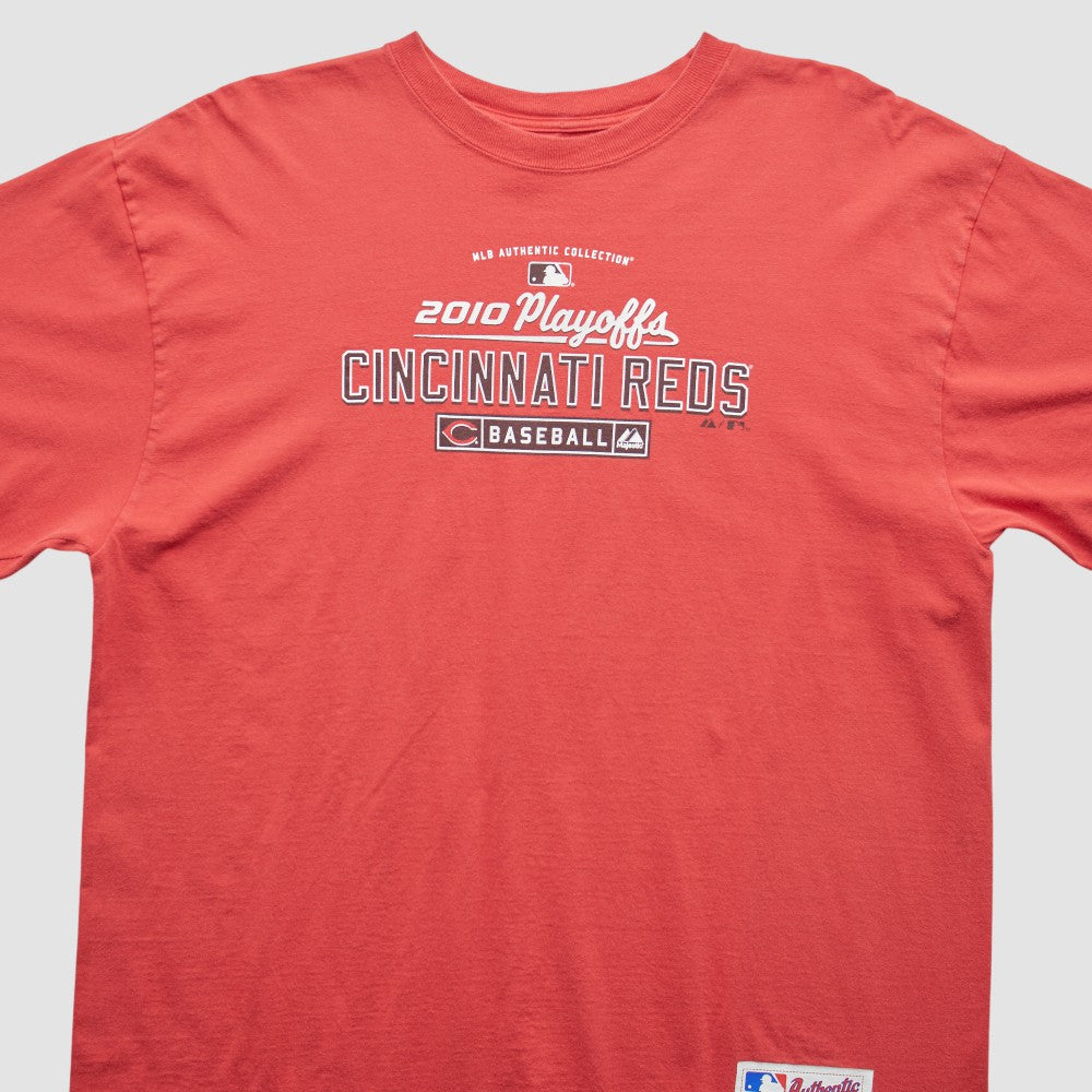 Cincinnati Reds Majestic 2010 T-Shirt - Red - 2XL by Fanatics Real Vintage T-shirts