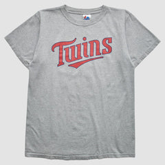 Minnesota Twins Majestic 2000s T-Shirt - Gray - M by Fanatics Real Vintage T-shirts