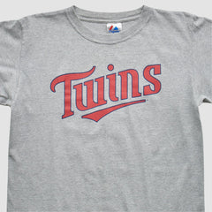 Minnesota Twins Majestic 2000s T-Shirt - Gray - M by Fanatics Real Vintage T-shirts