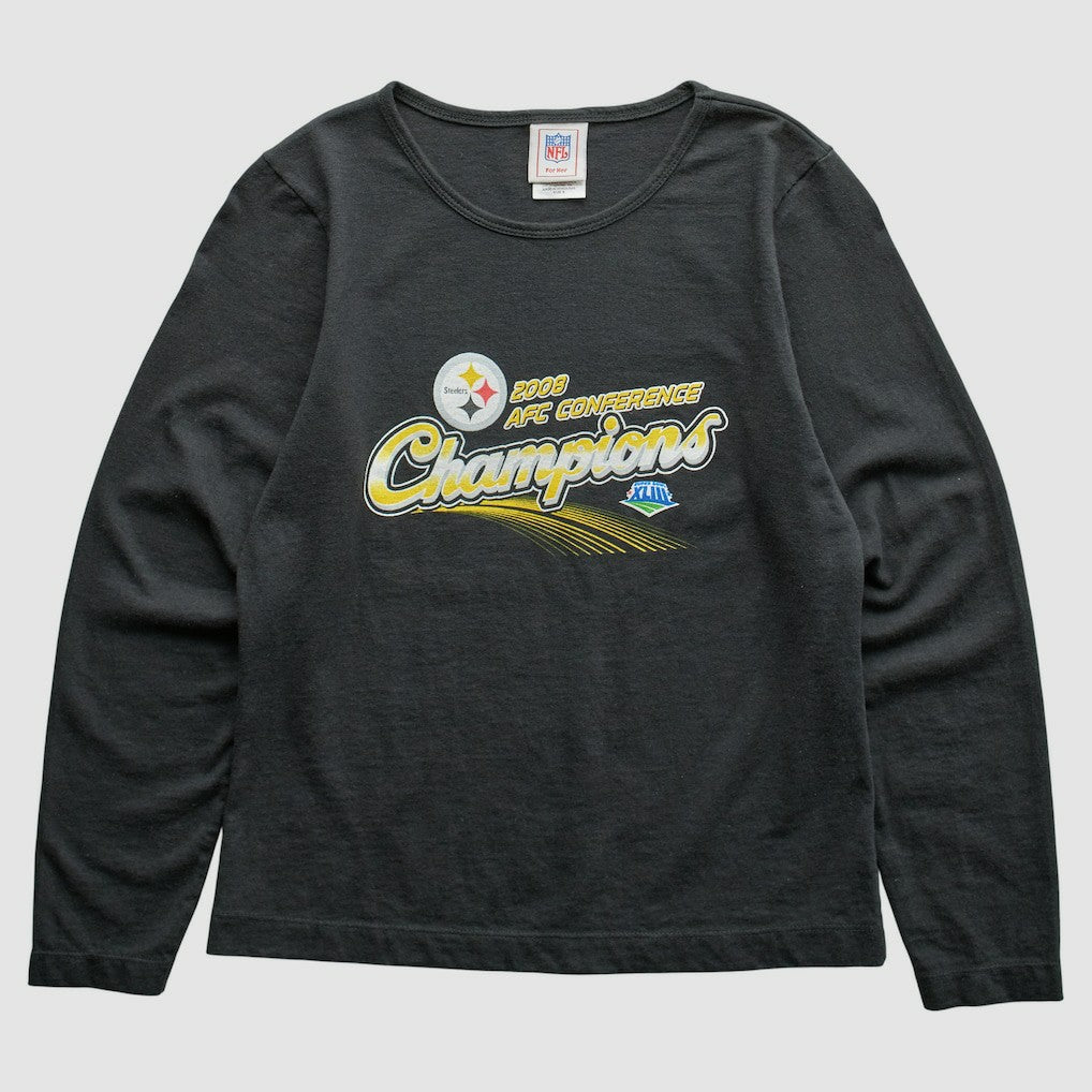 Pittsburgh Steelers NFL 2008 T-Shirt Black Vintage
