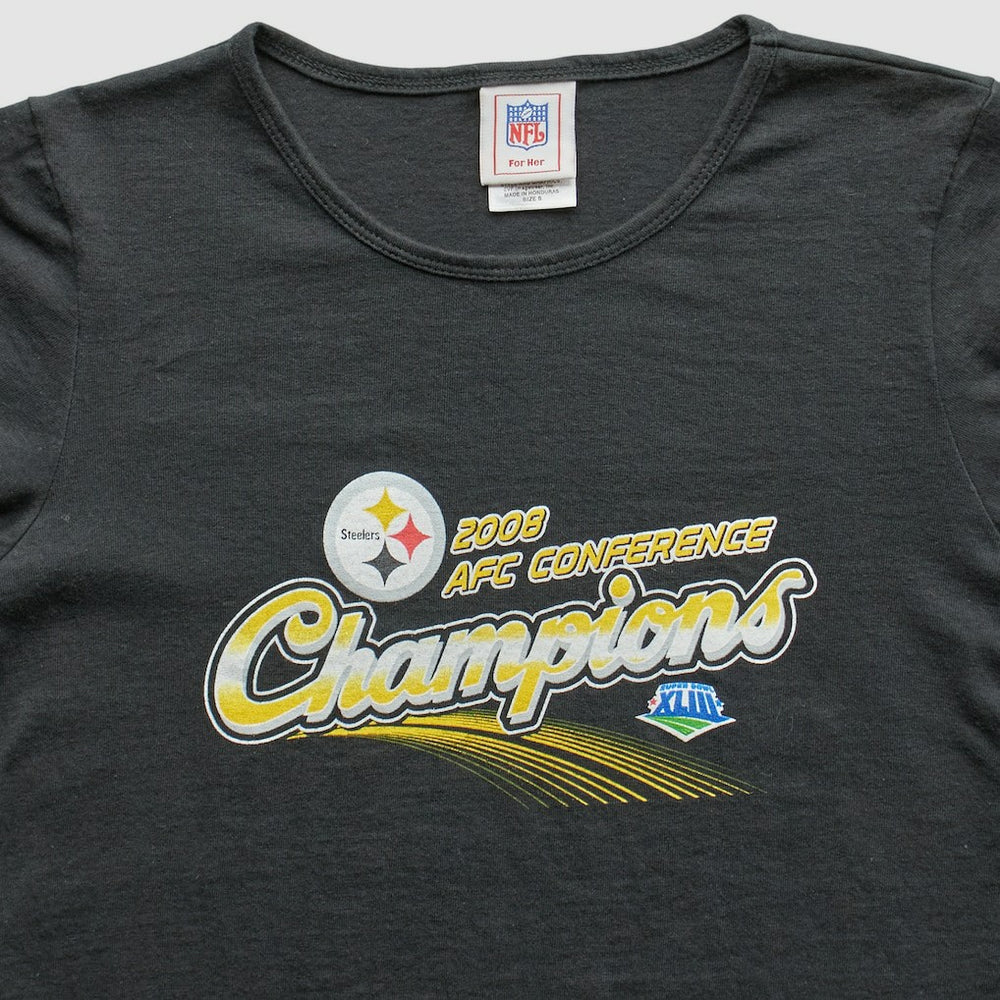 Pittsburgh Steelers NFL 2008 T-Shirt Black Vintage