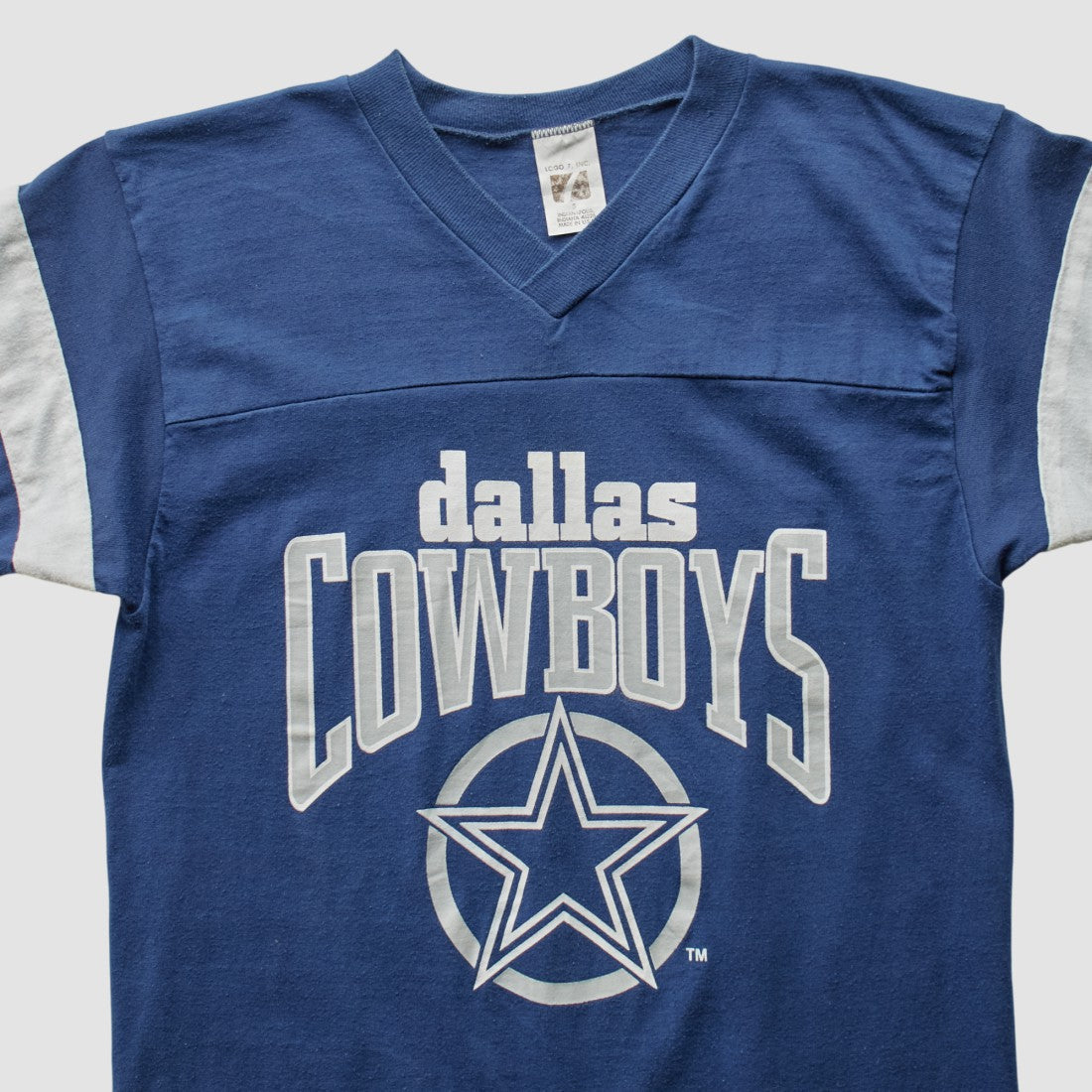 Dallas Cowboys Logo 7 80s T-Shirt Blue Vintage