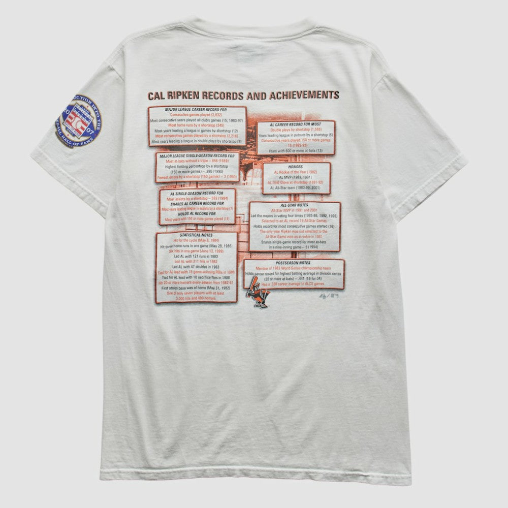 Baltimore Orioles Majestic Cooperstown Collection 2007 T-Shirt - White - M by Fanatics Real Vintage T-shirts