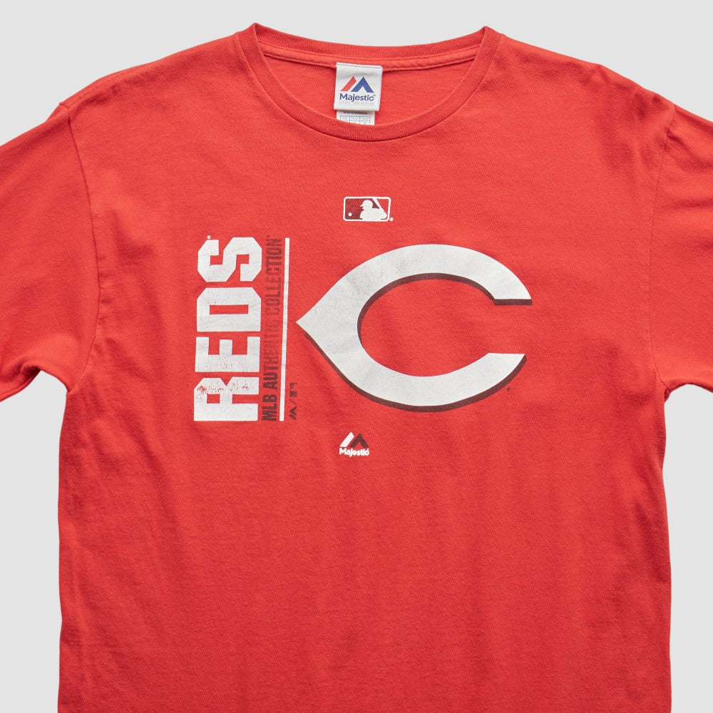 Cincinnati Reds Majestic 2000s T-Shirt - Red - S by Fanatics Real Vintage T-shirts