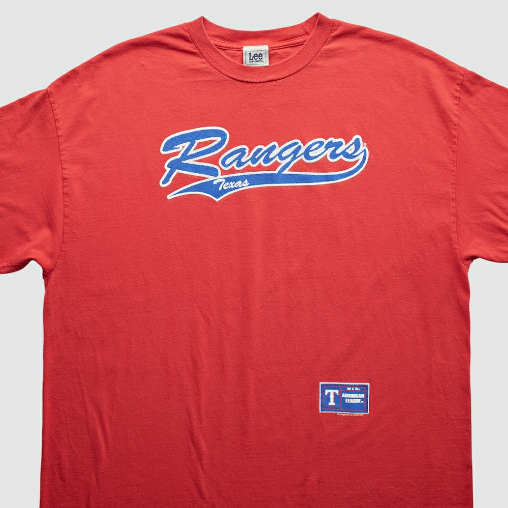 Texas Rangers Lee Apparel 2000s T-Shirt - Red - 2XL by Fanatics Real Vintage T-shirts