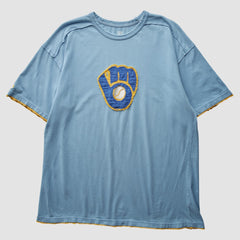 Milwaukee Brewers 2000s T-Shirt - Light Blue - XL by Fanatics Real Vintage T-shirts