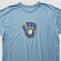 Milwaukee Brewers 2000s T-Shirt - Light Blue - XL by Fanatics Real Vintage T-shirts
