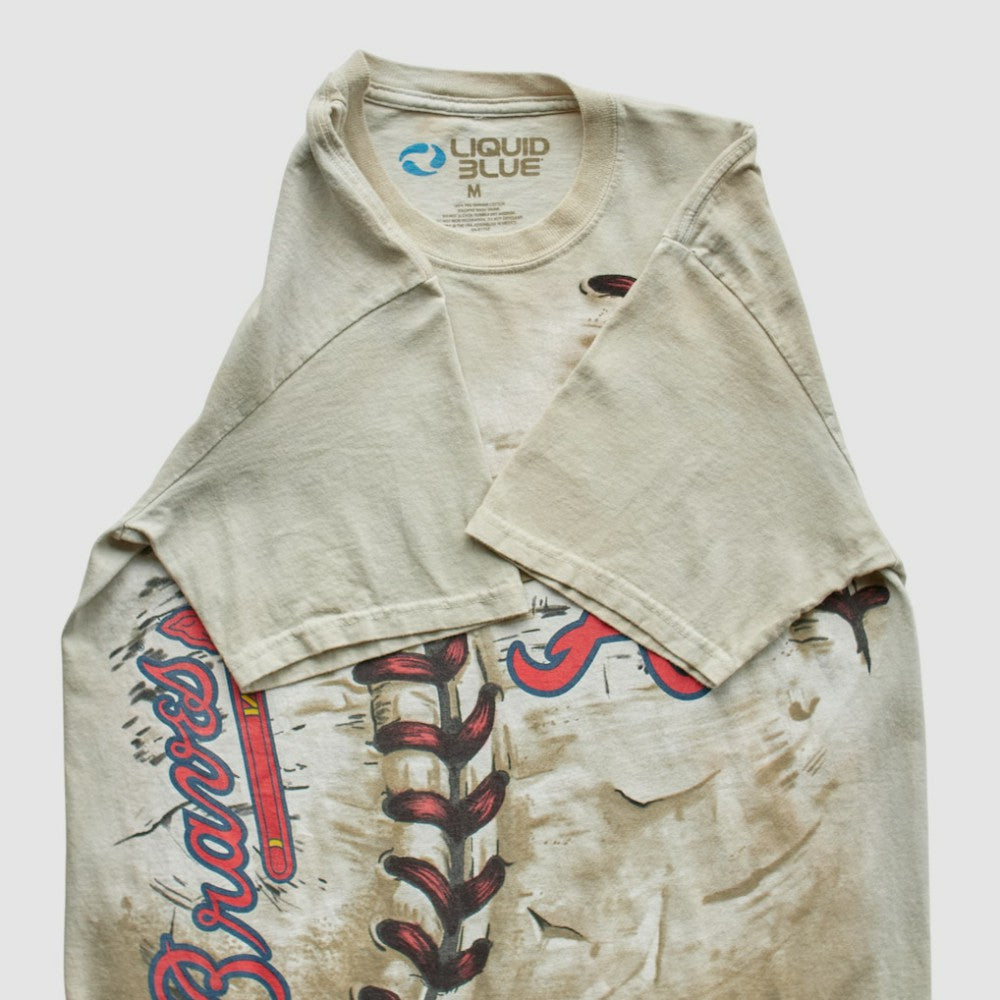 Atlanta Braves Liquid Blue 2014 T-Shirt - Beige - M by Fanatics Real Vintage T-shirts