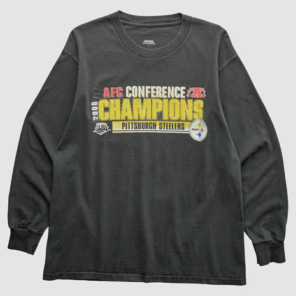 Pittsburgh Steelers 2008 T-Shirt Black Vintage