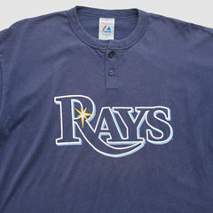 Tampa Bay Rays Majestic 2000s T-Shirt - Navy - XL by Fanatics Real Vintage T-shirts