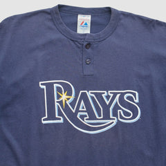 Tampa Bay Rays Majestic 2000s T-Shirt - Navy - XL by Fanatics Real Vintage T-shirts