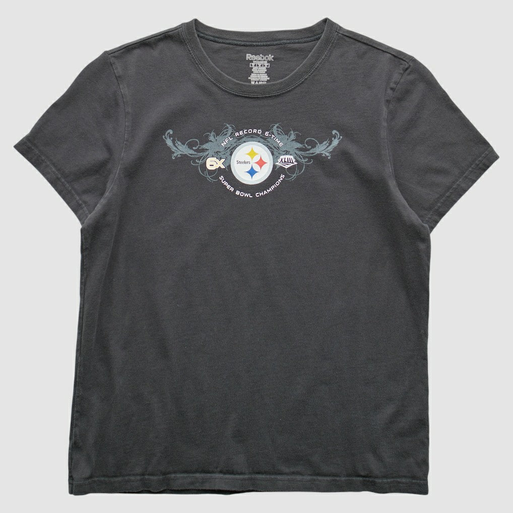Pittsburgh Steelers Reebok 2009 T-Shirt Gray Vintage