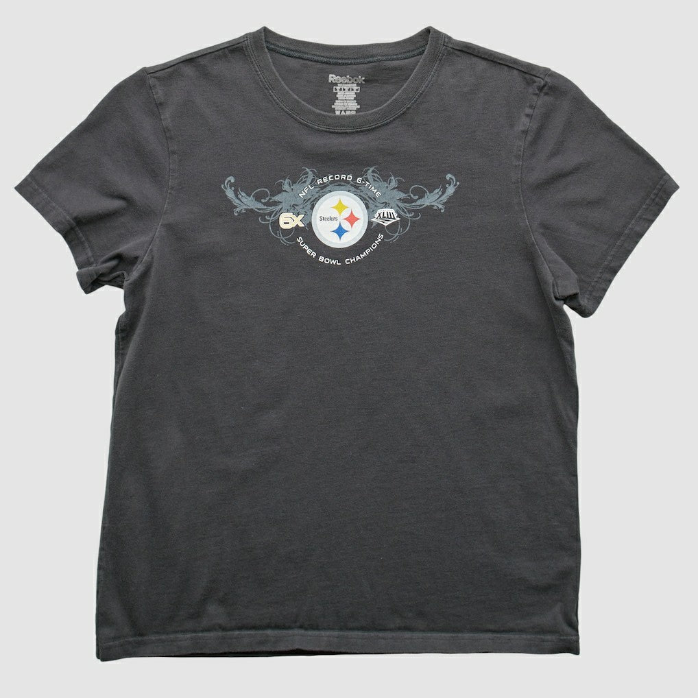 Pittsburgh Steelers Reebok 2009 T-Shirt Gray Vintage