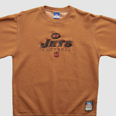New York Jets Reebok 2000s Pullover Sweatshirt Brown Vintage