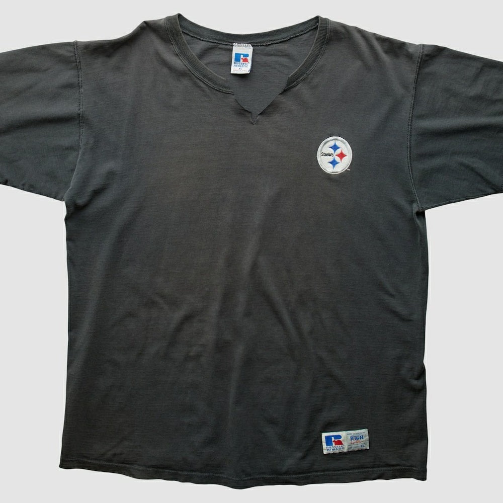 Pittsburgh Steelers Russell 90s T-Shirt Black Vintage