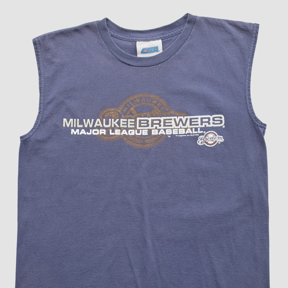 Milwaukee Brewers 2005 Tank - Blue - S by Fanatics Real Vintage Tanks