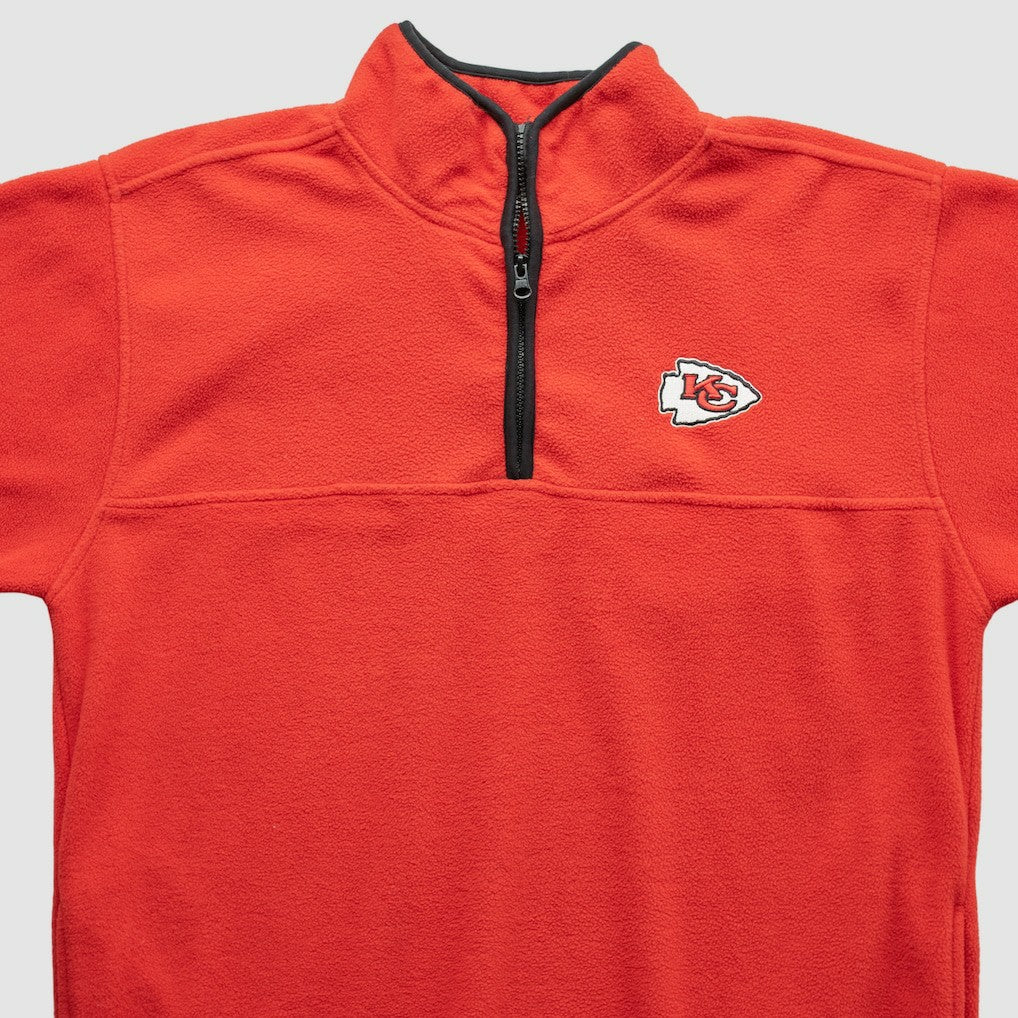 Kansas City Chiefs NFL 2000s 1/4 Zip Sweatshirt Red Vintage