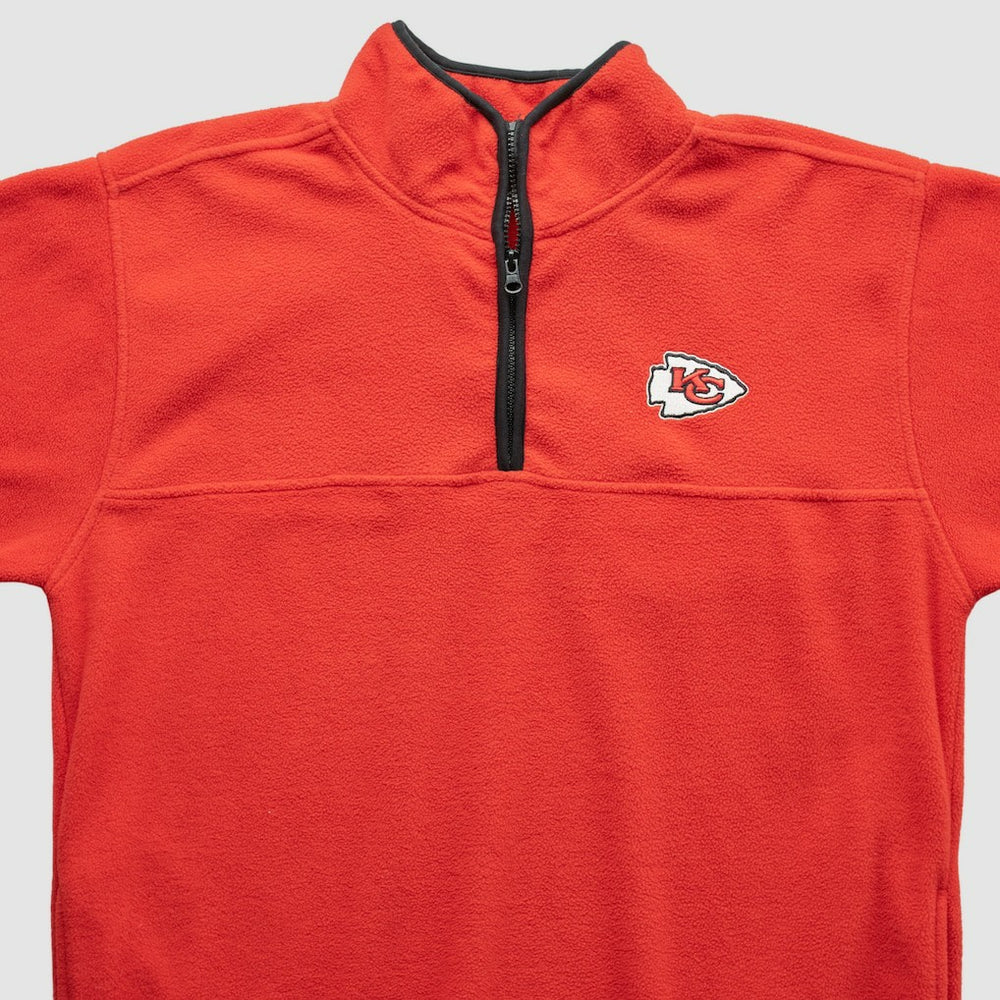 Kansas City Chiefs NFL 2000s 1/4 Zip Sweatshirt Red Vintage