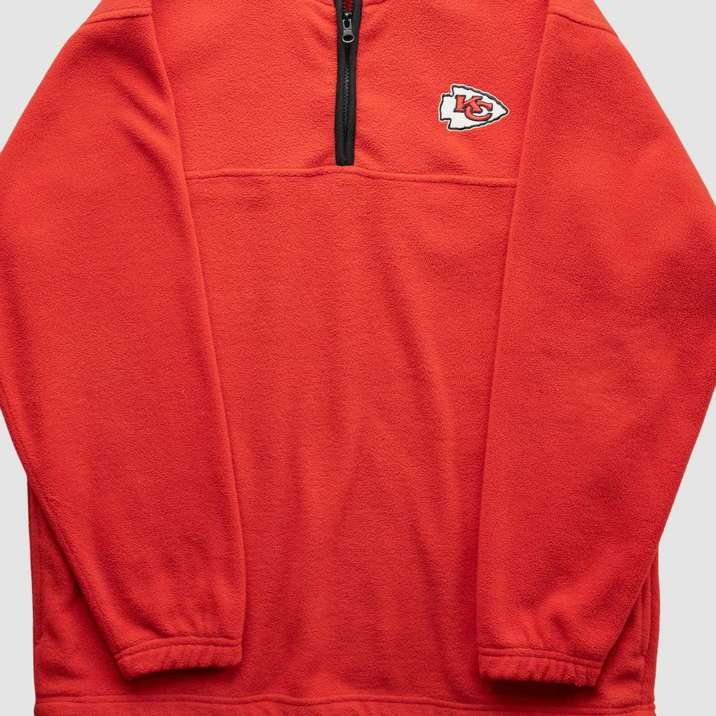 Kansas City Chiefs NFL 2000s 1/4 Zip Sweatshirt Red Vintage