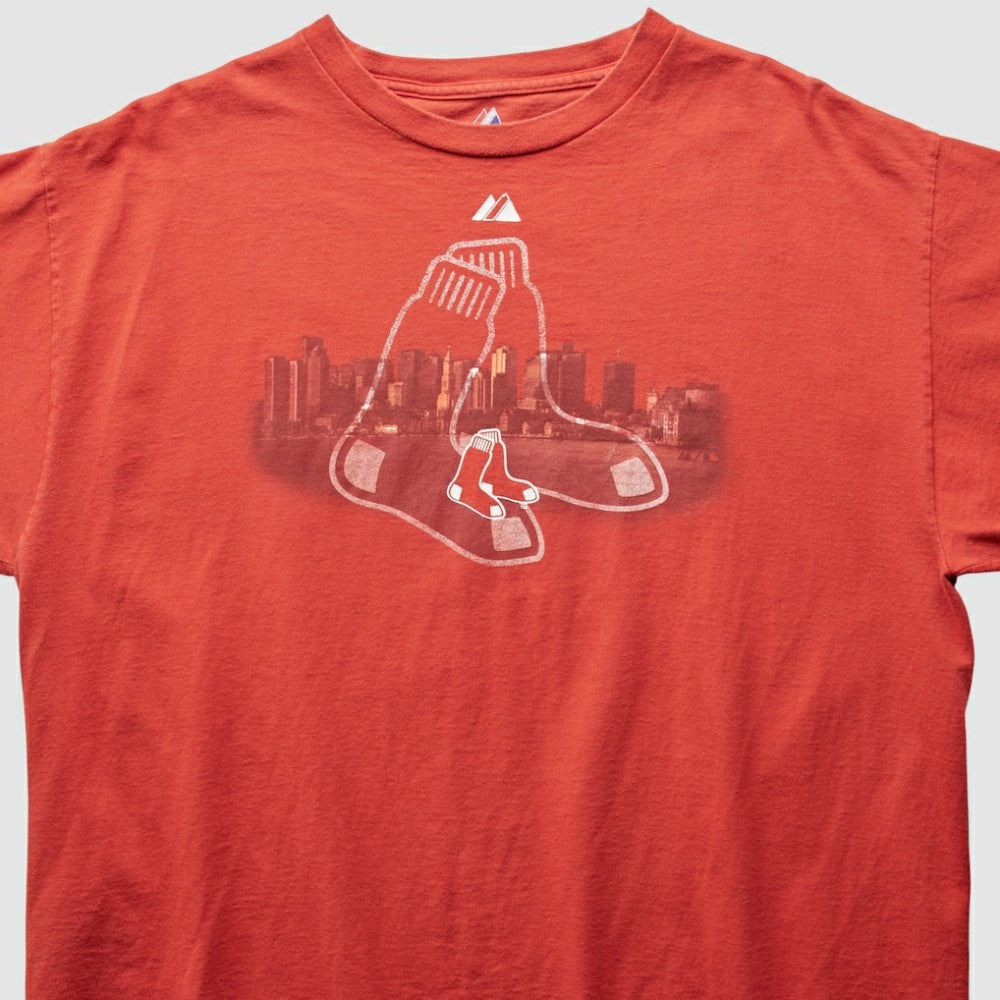 Boston Red Sox Majestic 2000s T-Shirt - Red - XL by Fanatics Real Vintage T-shirts