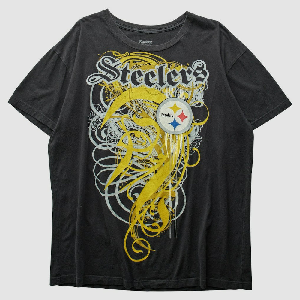 Pittsburgh Steelers Reebok 2000s T-Shirt Black Vintage
