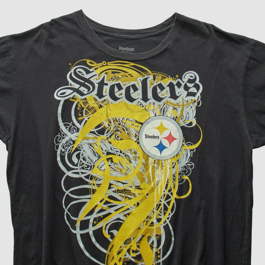Pittsburgh Steelers Reebok 2000s T-Shirt Black Vintage