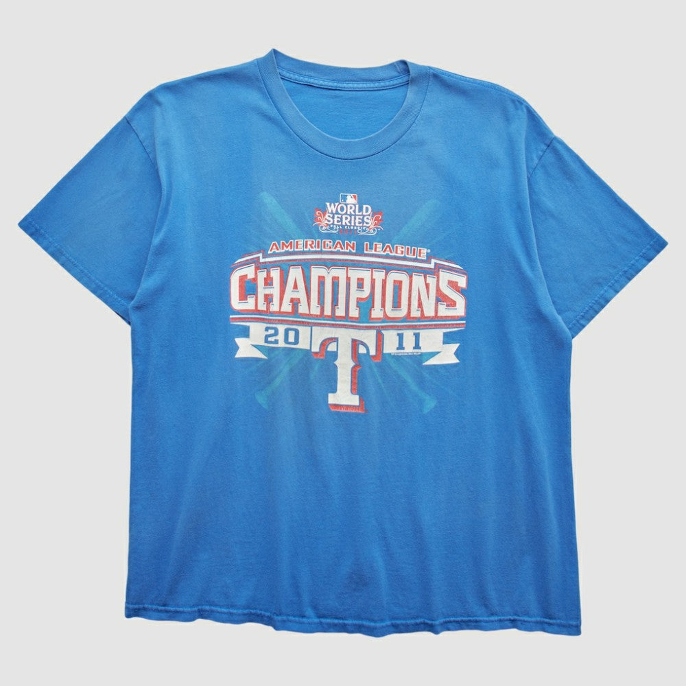 Texas Rangers 2011 T-Shirt - Blue - M by Fanatics Real Vintage T-shirts