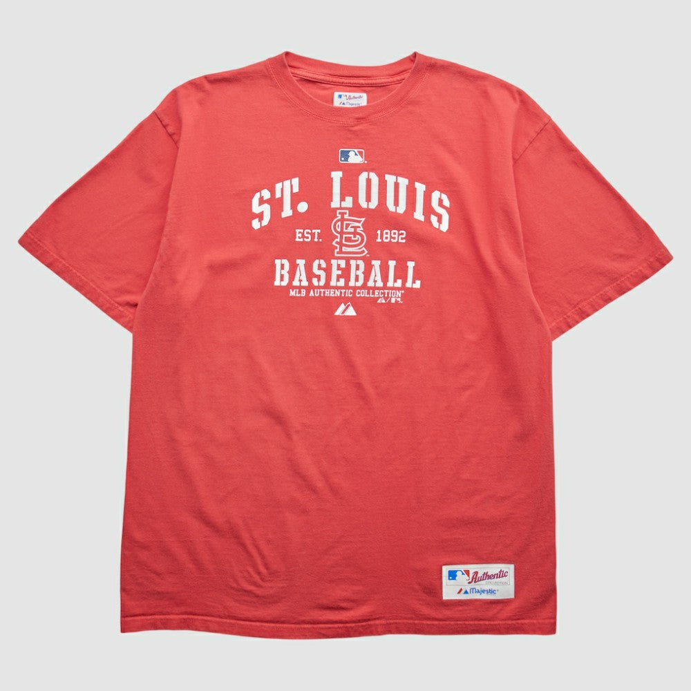 St. Louis Cardinals Majestic 2011 T-Shirt - Red - L by Fanatics Real Vintage T-shirts