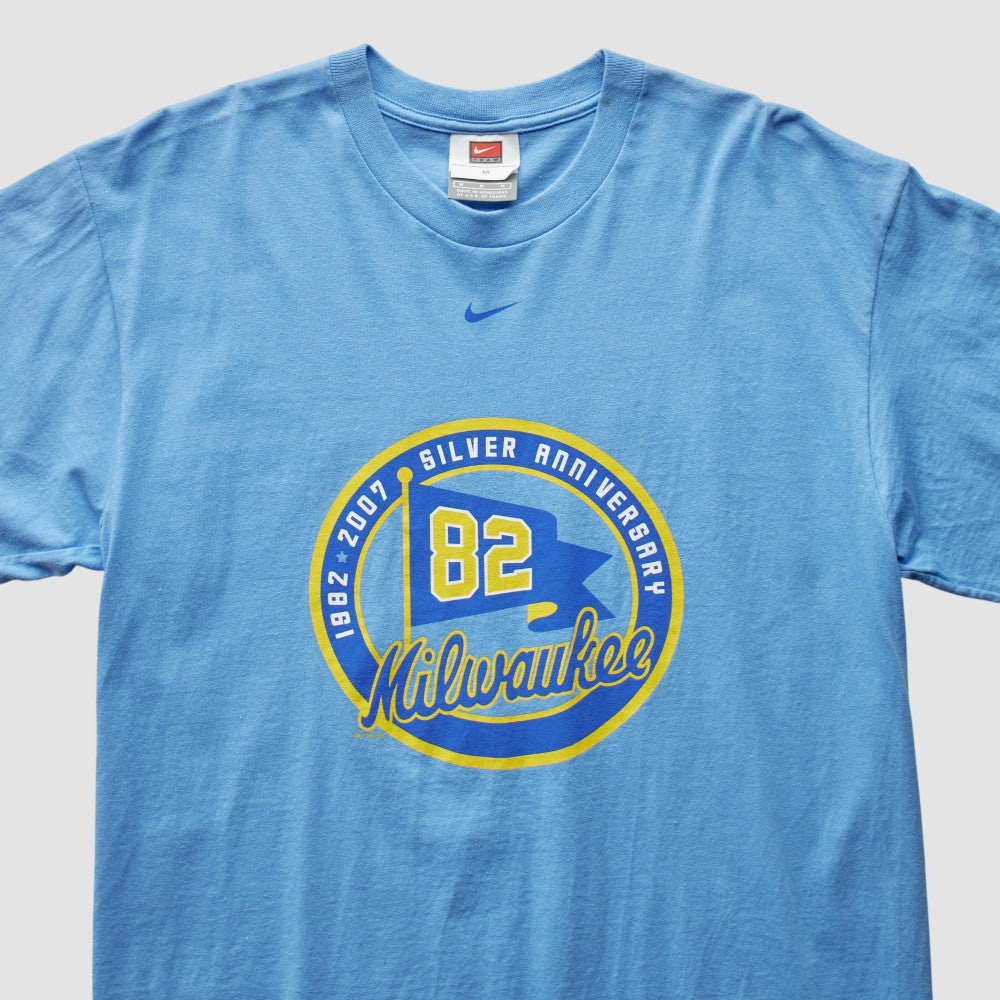 Milwaukee Brewers Nike 2007 T-Shirt - Light Blue - M by Fanatics Real Vintage T-shirts