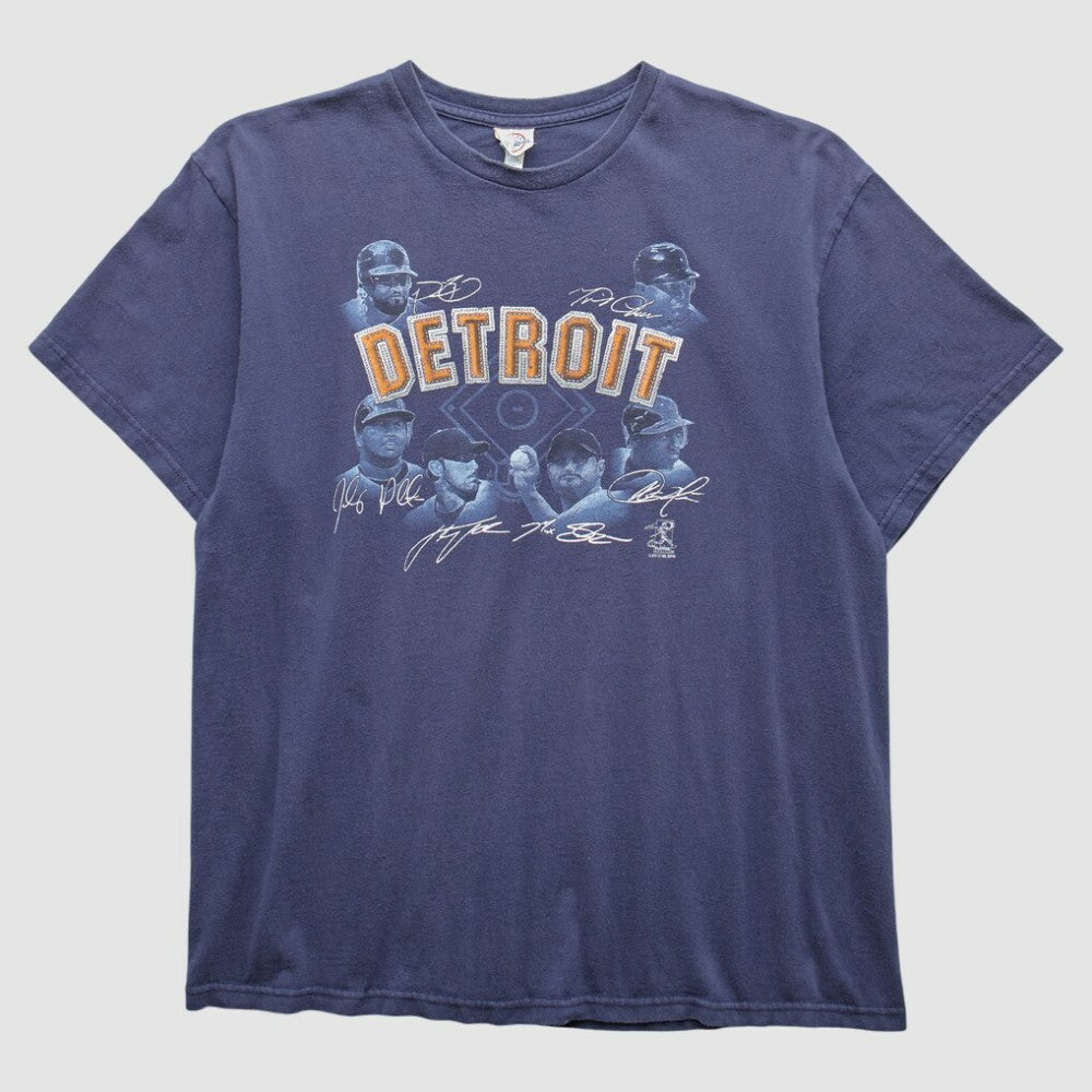 Detroit Tigers 2000s T-Shirt - Navy - M by Fanatics Real Vintage T-shirts