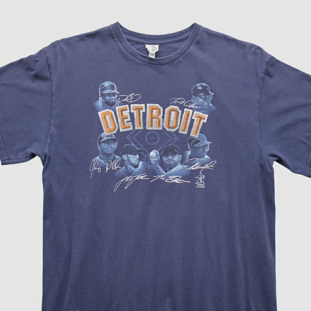Detroit Tigers 2000s T-Shirt - Navy - M by Fanatics Real Vintage T-shirts