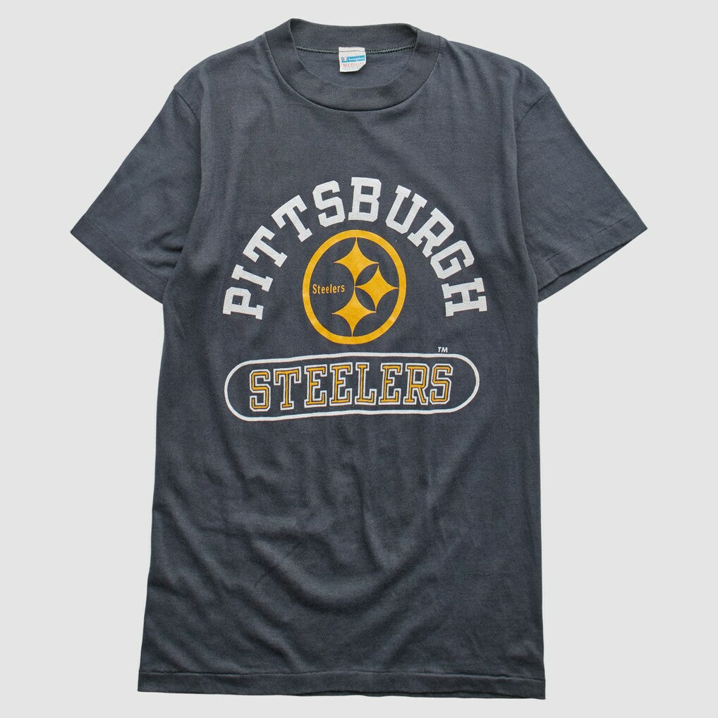 Pittsburgh Steelers Champion 80s T-Shirt Gray Vintage