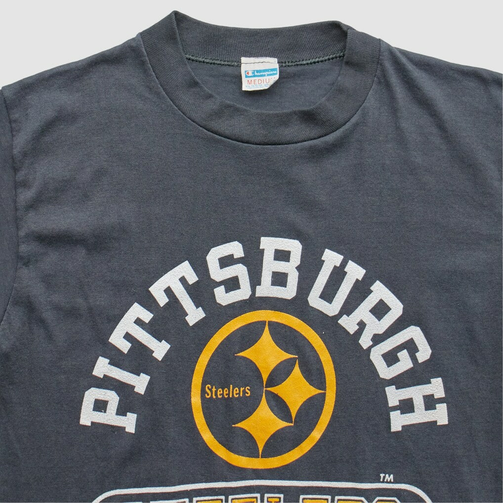 Pittsburgh Steelers Champion 80s T-Shirt Gray Vintage