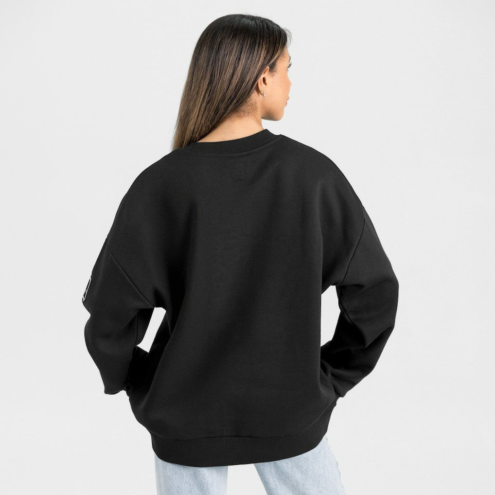 Baltimore Ravens Gameday Couture Women's Oversized Victory Lane Black Label Premium Fleece Sweatshirt Black