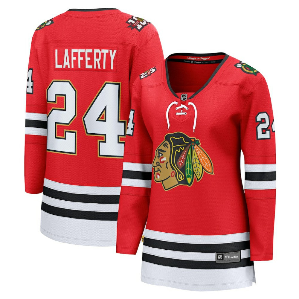 NHL Sam Lafferty Chicago Blackhawks Fanatics Women's Centennial Breakaway Player Jersey - Red
