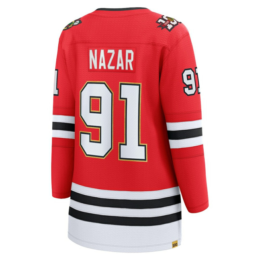 NHL Frank Nazar Chicago Blackhawks Fanatics Women's Centennial Breakaway Player Jersey - Red