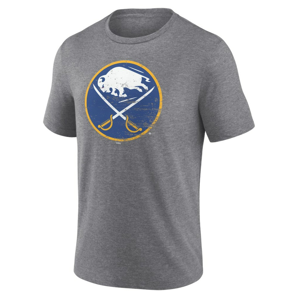 NHL,Custom Buffalo Sabres Heritage Custom Tri-Blend T-Shirt - Gray