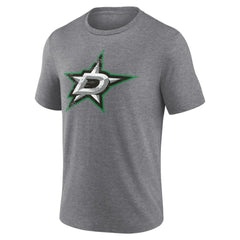 NHL,Custom Dallas Stars Heritage Custom Tri-Blend T-Shirt - Gray