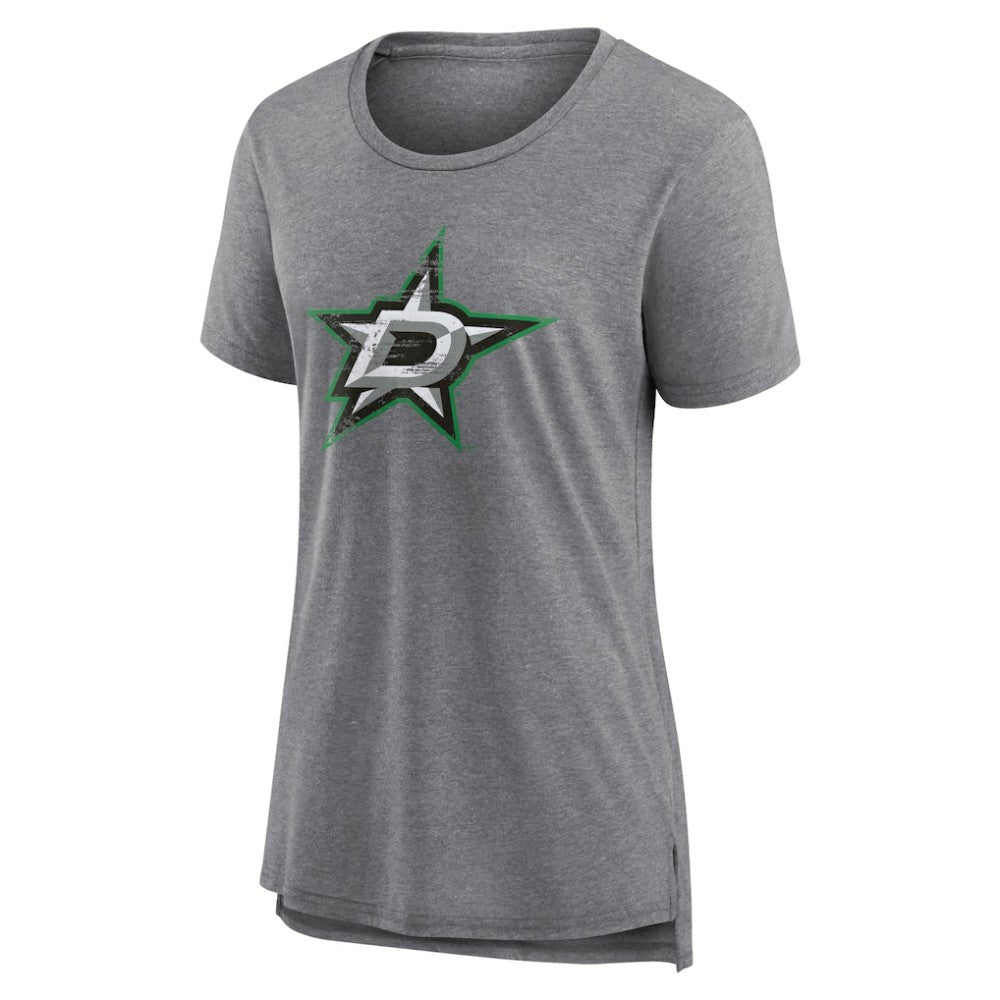 NHL,Custom Dallas Stars Women's Heritage Custom Tri-Blend T-Shirt - Gray