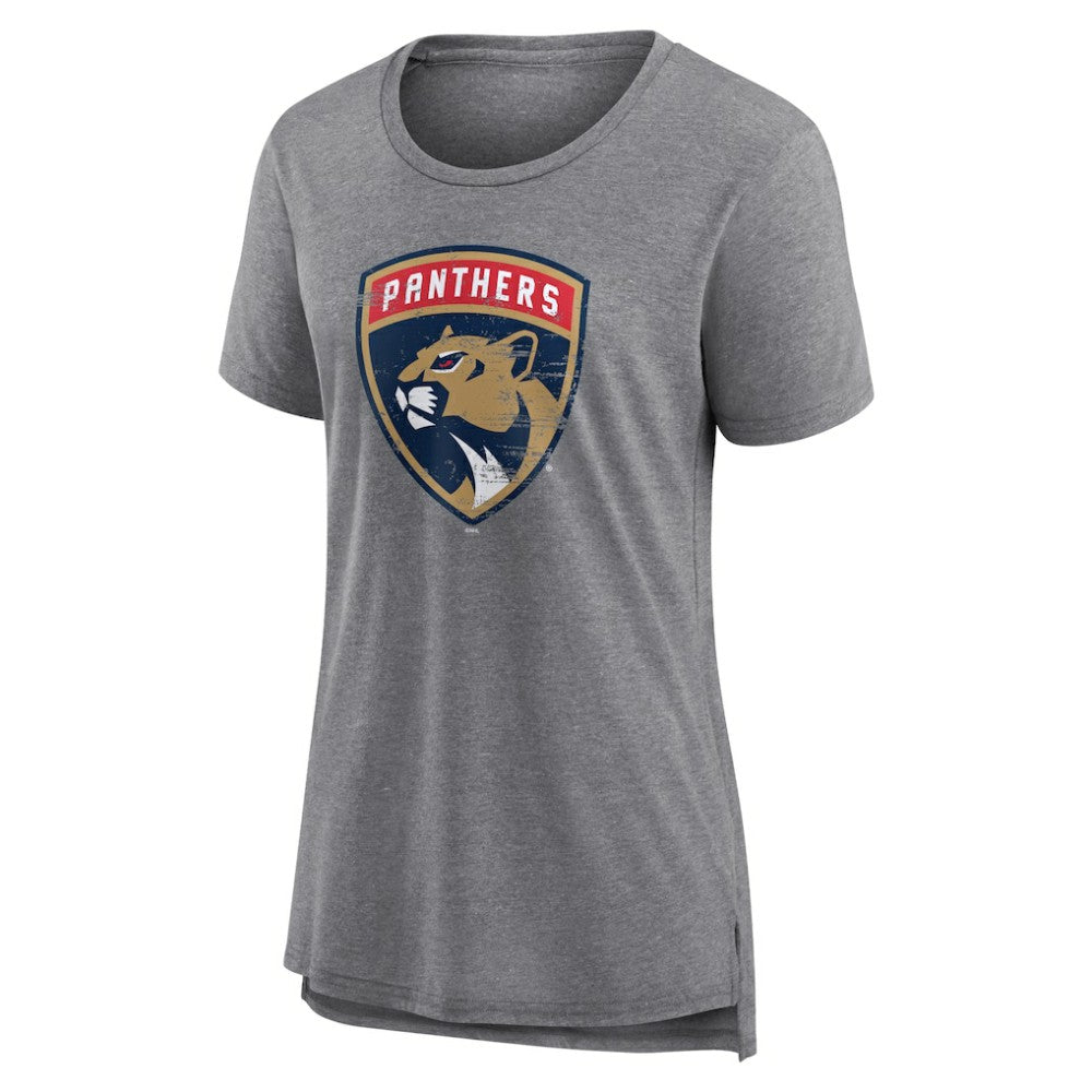 NHL,Custom Florida Panthers Women's Heritage Custom Tri-Blend T-Shirt - Gray