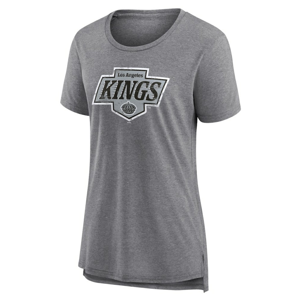 NHL,Custom Los Angeles Kings Women's Heritage Custom Tri-Blend T-Shirt - Gray