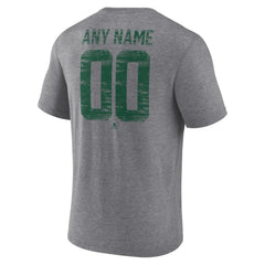 NHL,Custom Minnesota Wild Heritage Custom Tri-Blend T-Shirt - Gray