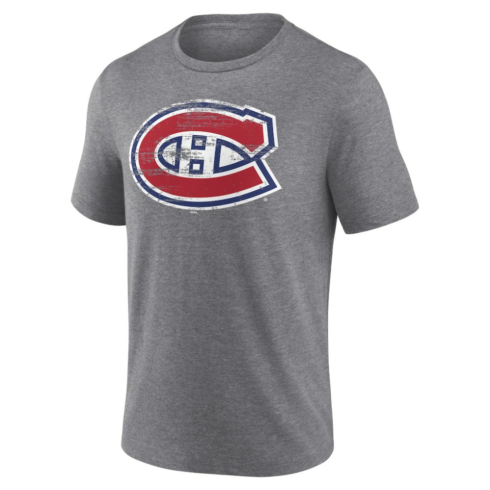 NHL,Custom Montreal Canadiens Heritage Custom Tri-Blend T-Shirt - Gray