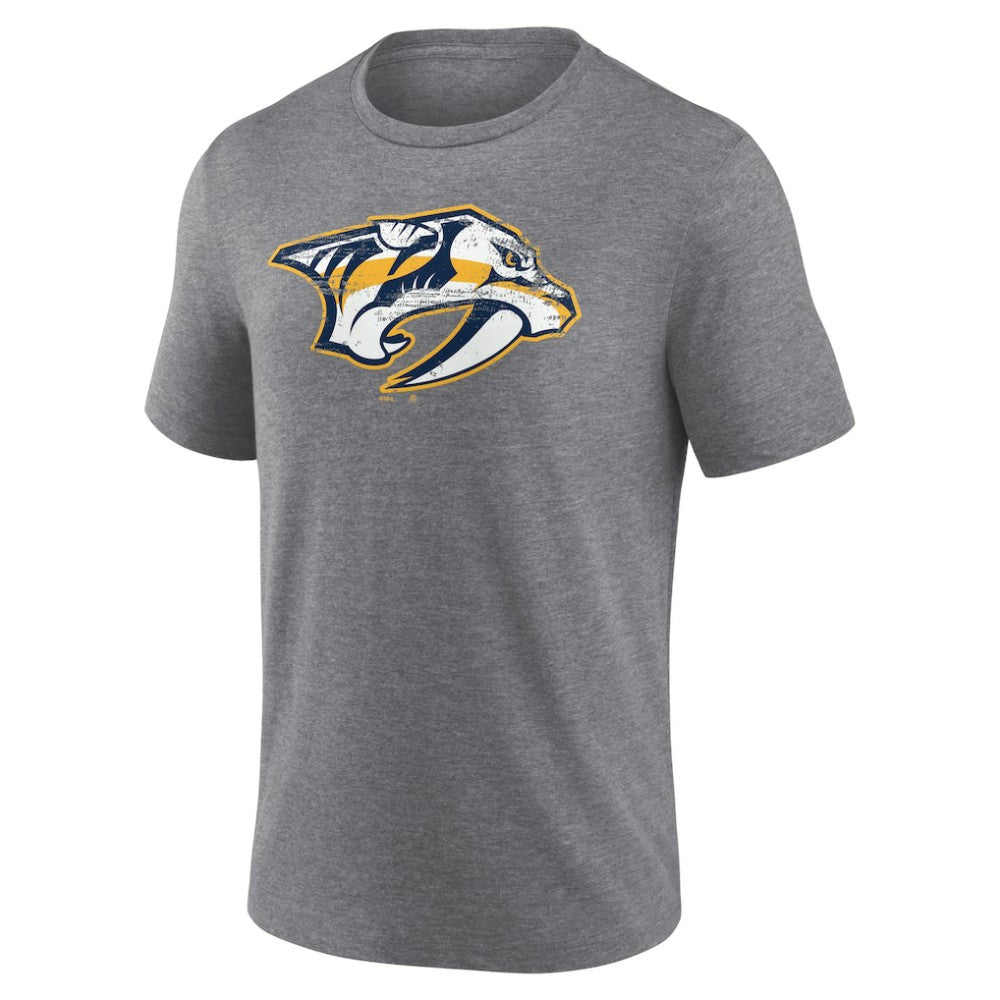 NHL,Custom Nashville Predators Heritage Custom Tri-Blend T-Shirt - Gray