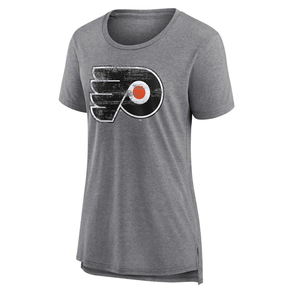 NHL,Custom Philadelphia Flyers Women's Heritage Custom Tri-Blend T-Shirt - Gray