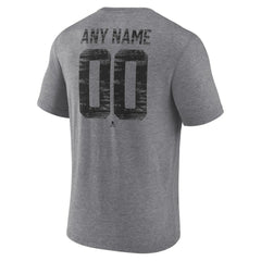 NHL,Custom Pittsburgh Penguins Heritage Custom Tri-Blend T-Shirt - Gray