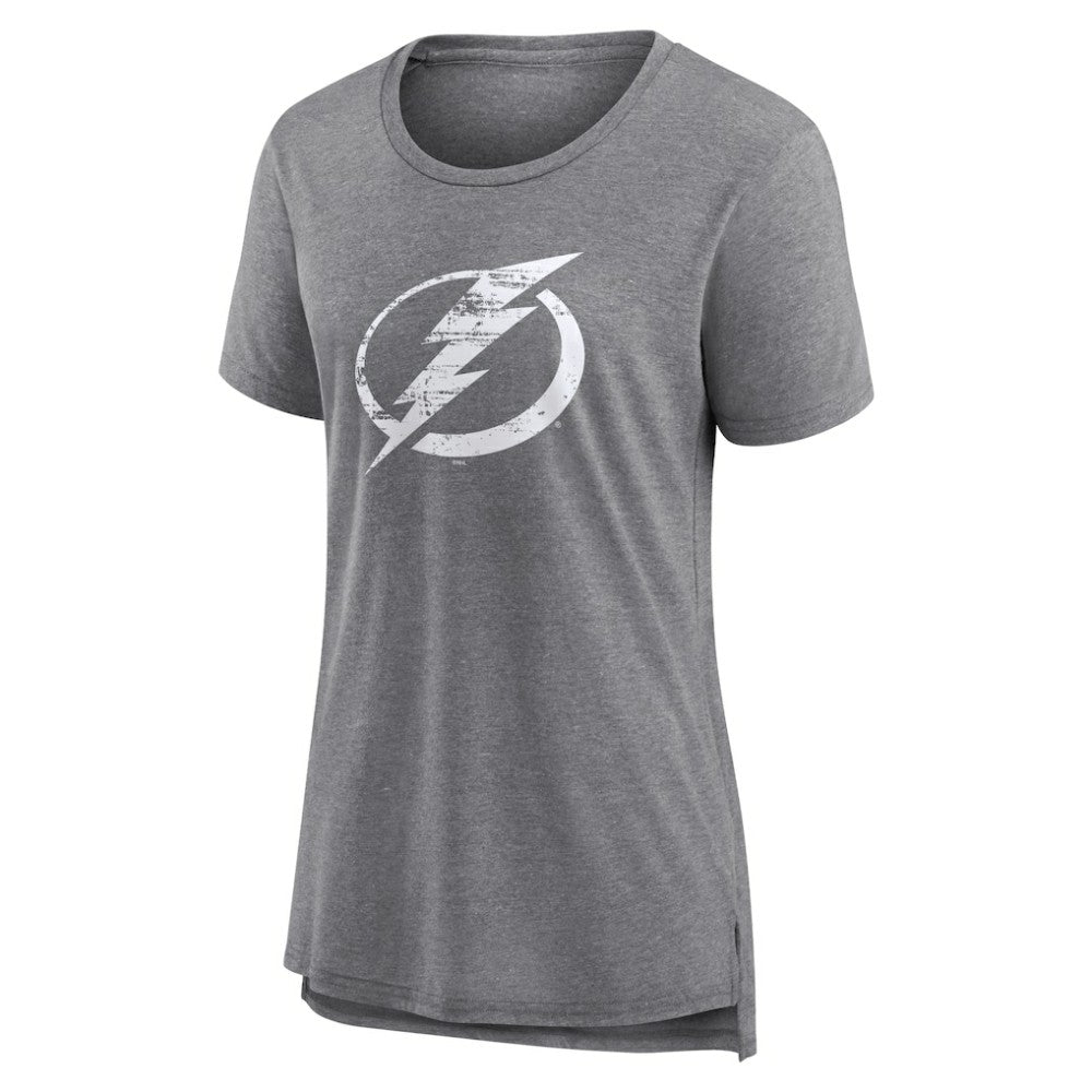 NHL,Custom Tampa Bay Lightning Women's Heritage Custom Tri-Blend T-Shirt - Gray