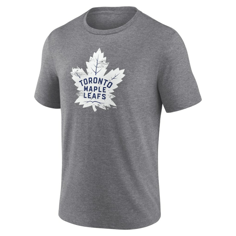 NHL,Custom Toronto Maple Leafs Heritage Custom Tri-Blend T-Shirt - Gray